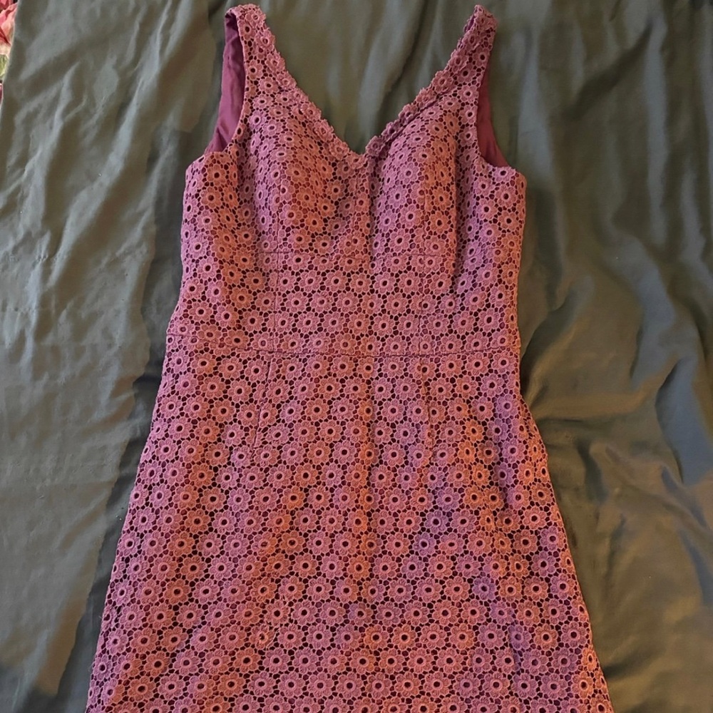 PINK FLOWERY DRESS WITH SHOULDER STRAPS SIZE SMALL